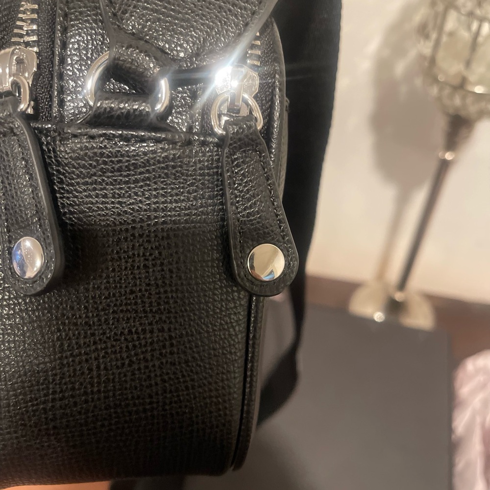 Karl Lagerfeld Black and White Camera Style Crossbody Bag with Heart Accents - Picture 7 of 11
